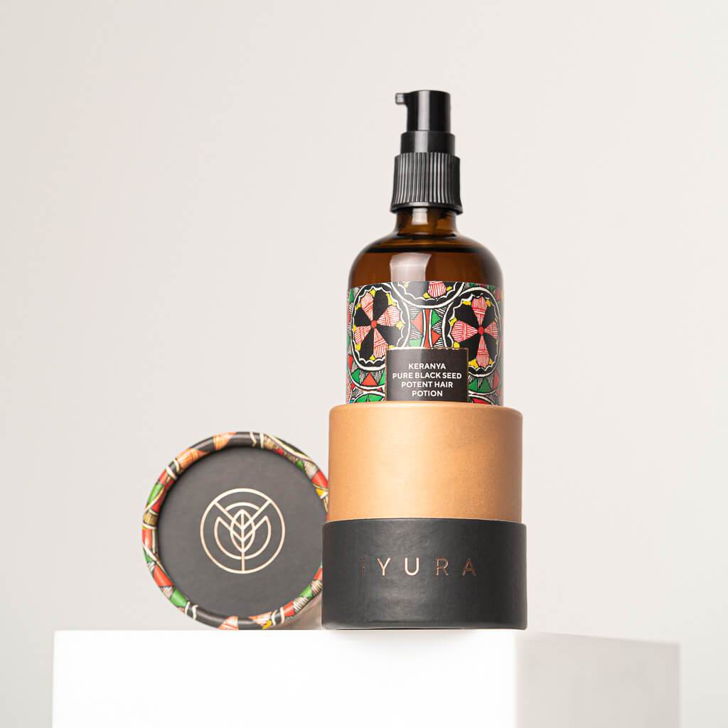 Keranya Pure Black Seed Potent Hair Potion - More Shiny Hair On The Head, Not In The Comb Hair Oil iYURA 