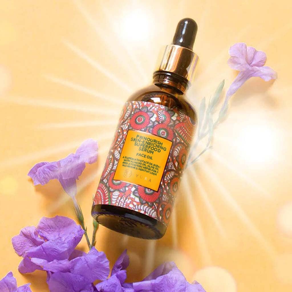 Prinourish Skin-Enriching Superfood Serum: With Almond Oil, Olive Oil, Turmeric, Mango and More Ayurvedic Herbs Face oil iYURA 